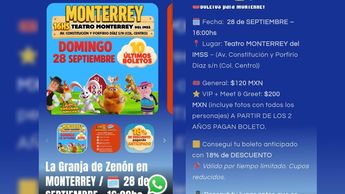 Las familias afectadas adquirieron los boletos a través de una página. | Especial