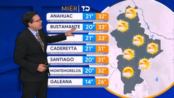 Pronóstico del tiempo para este miércoles 24 de abril en Nuevo León