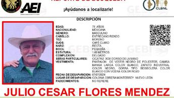 Julio Cesar Flores Méndez de Linares, Nuevo León, desapareció en Monterrey | Especial