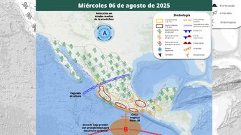 Clima del 6 de agosto en México