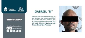 Se determinó la prisión preventiva de un año para Gabriel 'N'. | Fiscalía de Jalisco