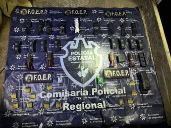 Armas y artefactos asegurados por la Fuerza Interinstitucional Regional | Telediario