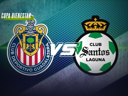 Sigue minuto a minuto el duelo entre Chivas y Santos en la Copa Bienestar. / Especial