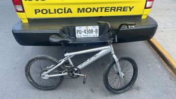 Bicicleta en la que viajaba el detenido. | Cortesía