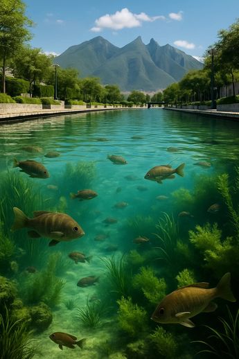 Aunque en algunas épocas se ha mencionado la presencia de peces o tortugas en el canal, estos han sido introducidos de forma artificial. (Sora IA)