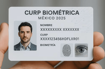 Imagen de ejemplo sobre lo que sería la CURP Biométrica en México. |