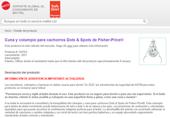 El producto fue retirado de su venta por Mattel