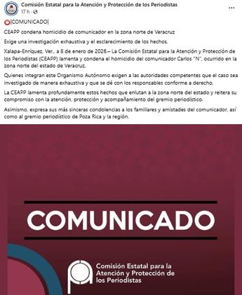 La CEAPP de Veracruz exigió una investigación exhaustiva para ubicar a los responsables / Cortesía