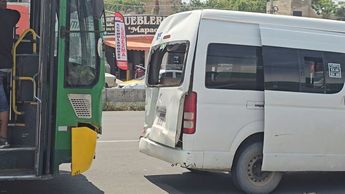 La unidad de tranporte público que ocasionó el accidente en el municipio de Zapopan | Juan Carlos Munguía