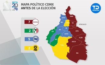 Estos eran los partidos que gobernaban las alcaldías de CdMx antes de las elecciones del 2 de junio de 2024 / Sam Martínez