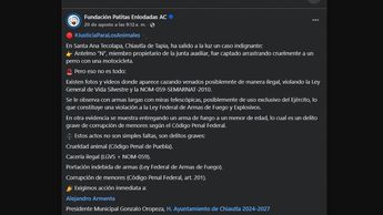 La Fundación Patitas Enlodadas AC denunció a Antelmo Aguilar de varios actos de crueldad animal | Facebook