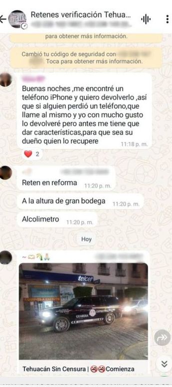 Este fue el mensaje que Verónica público en grupos de WhatsApp para devolverl el IPhone / Carolina Espinosa