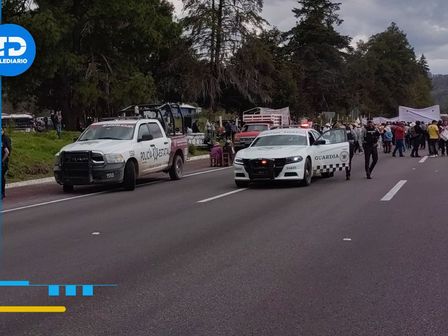 En caso de cierres en la autopista por manifestaciones, la Guardia Nacional Carreteras y la SSP Puebla se encargan de abanderar el bloqueo | Es Imagen