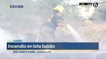 Incendio en lote baldío de Guadalupe, Nuevo León