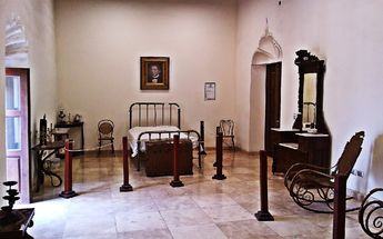 Antiguo cuarto de Benito Juárez en el museo.