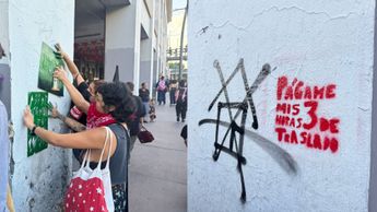 Mensajes desplegados por los manifestantes en Guadalajara | Usi Toledo