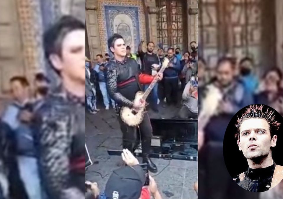 Richard Kruspe cantando en el Zócalo/ Cortesía