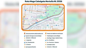 La Mega Cabalgata iniciará en el Parque Fundidora y avanzará frente al Palacio de Gobierno en la Macroplaza. | Especial