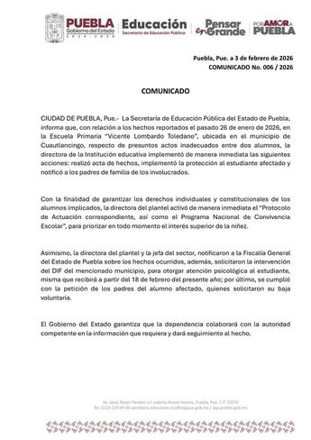 La SEP describió el abuso como actos inadecuados contra dos alumnos y no señaló alguna sanción contra los agresores / Cortesía