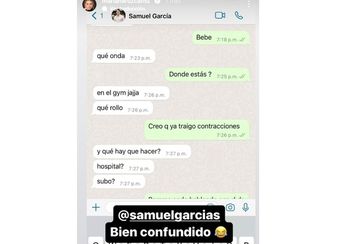 Así avisó Mariana Rodríguez a Samuel García que tenía contracciones / Instagram.