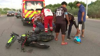 Carretera Santa Fe: Mujer motociclista sufre fractura tras accidente