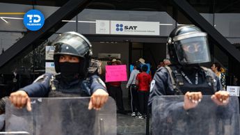 El SAT fue tomado por campesinos de Puebla hoy 23 de abril / Especial