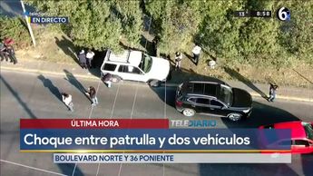 Patrulla provoca accidente vial en Puebla