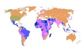 Mapa que indica los términos de legalidad sobre el derecho de aborto en los países / Especial