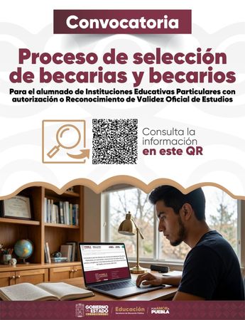 Comunicado para becas en escuelas particulares de Puebla / Secretaría de Educación