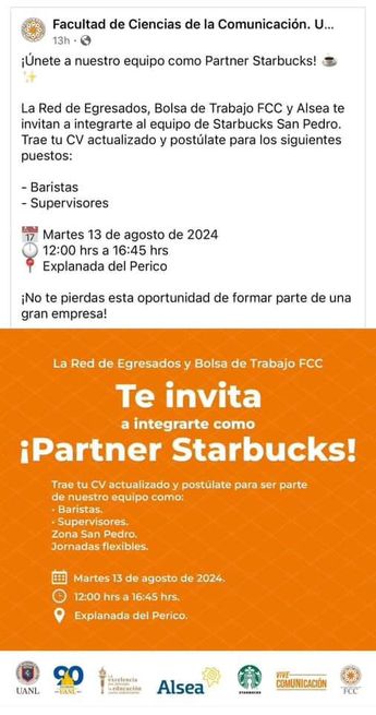 Vacante en Starbucks / Especial