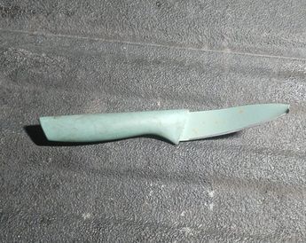 Cuchillo usado por el detenido para amenazar a su pareja. | Cortesía