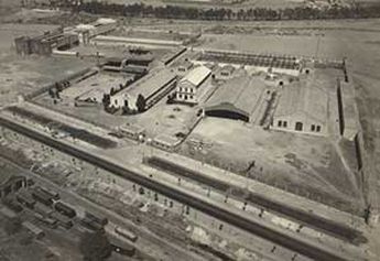 Así se veían los primeros hangares del aeropuerto de la ciudad de México./AICM.
