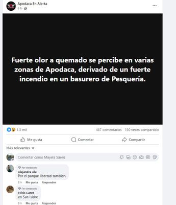 Así reportaron los usuarios el olor a quemado. | Especial
