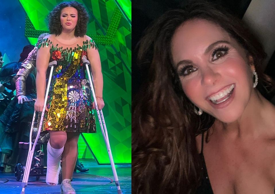 Lucerito, la hija de la cantante Lucero, actuó en una obra de teatro con todo y fractura.