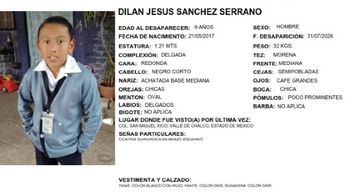 Ficha de búsqueda del menor Dilan Jesús