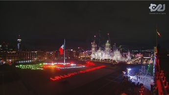 El Zócalo vació el 15 de septiembre de 2020./Capital 21.
