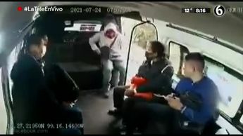 MX.-  Sujetos armados con cuchillos asaltan y golpean a pasajeros de una combi en Naucalpan
