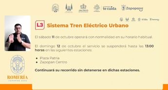 Estos cierres en el tren podrían tomar por sorpresa a miles de asistentes a la Romearía. | Arquidiócesis de Guadalajara