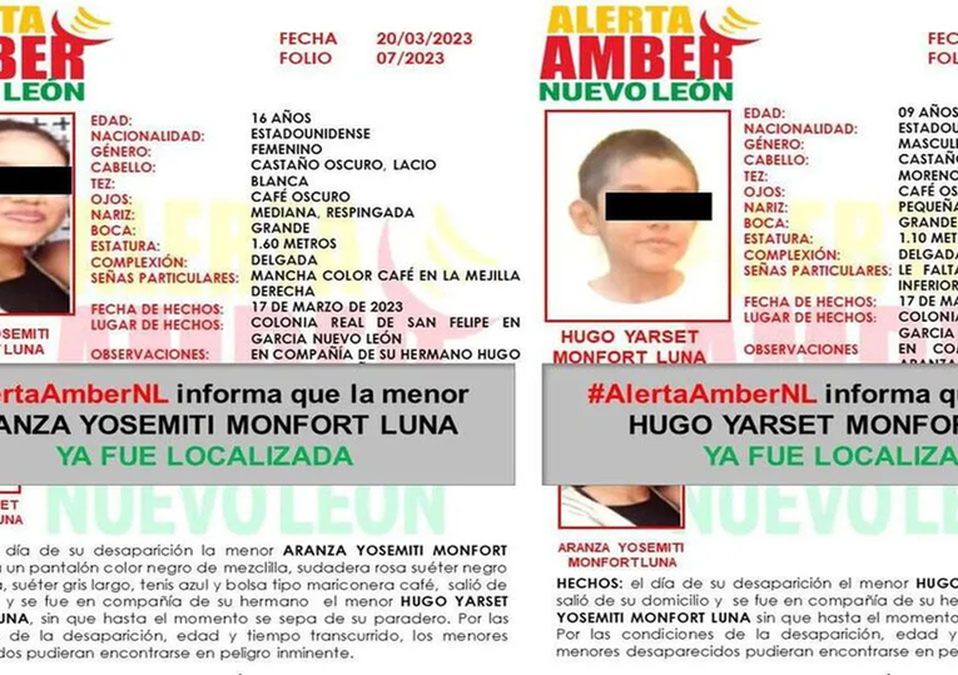 Localizan en el Estado de México a hermanos menores de edad desaparecidos en García