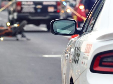 Vista lateral de una patrulla de la Guardia Nacional sobre la Autopista México-Puebla / Agencia Es Imagen