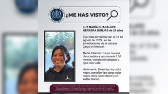 Luz María Guadalupe Herrera Borjas, desaparece en Mexicali.| Especial