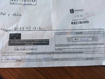 Carta con sello de recibido del Fomento Metropolitano de Monterrey. | Sandra González