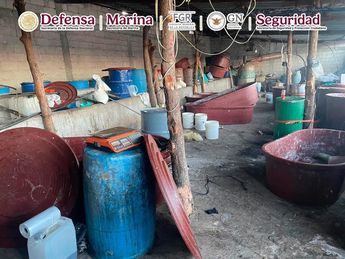 Los presuntos Narcolaboratorios quedaron a resguardo de la FGR para las investigaciones / FGR
