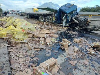 El accidente se registró en dirección de García a Apodaca. | Agustín Martínez
