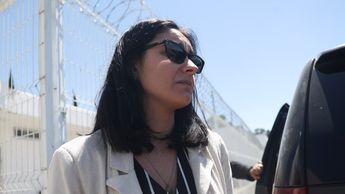 Helena Monzón a la salida de una de las audiencias del juicio contra Javier N. en Cholula | Es Imagen | Archivo