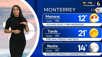 Clima para el 9 de noviembre en Monterrey.| Especial