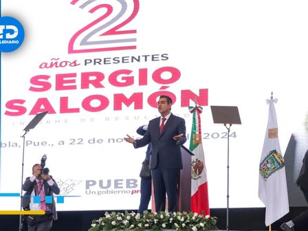 Sergio Salomón Céspedes se despidió de los poblanos tras presentar su segundo y último informe como gobernador de Puebla | Es Imagen