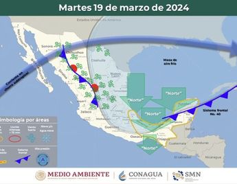 Frente frío 40 martes 19 de marzo