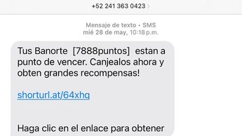 Captura de pantalla del mensaje fraudulento que varios usuarios reportan haber recibido | Recuperado de redes sociales