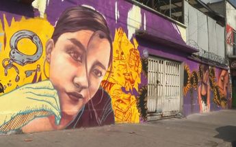 Mural de Ariadna Fernanda en alcaldía Venustiano Carranza/ Ricardo Solaback